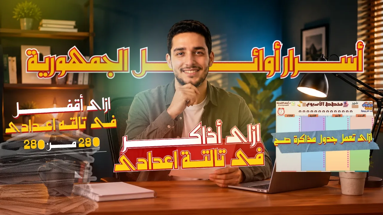 ازاي اذاكر تالته اعدادي | ازاي تعمل جدول مذاكره تالته اعدادي | ازاي اقفل في تالته اعدادي
