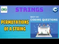 String 2 Permutations of a given string Must Do Coding Questions GeeksForGeeks