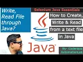 How to Create Write Read from a text file in Java FileWriter BufferedWriter classes in Java
