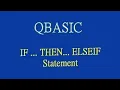 IF ELSEIF ELSE Statement in Qbasic Calculate Division of a student