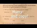 9-U1W1 Vocabulary Strategy-Inflectional Endings