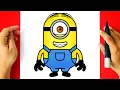 Como DESENHAR o MINION STUART - Como DIBUJAR a MINION STUART