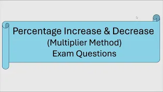 Percentage Multiplier Method