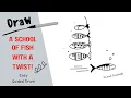 Draw a School of Fish from a Twist Perfect for Journaling