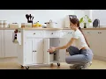 Organize Enhance Your Kitchen The HOMCOM Rolling Kitchen Island Cart