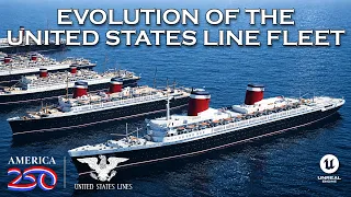 Evolution of the United States Line Fleet | Ship Length Comparison 3D