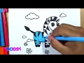 How to Color Beautiful Zebra Coloring Page