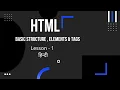 HTML Tutorial For Beginners Basic Structure Heading Paragraph Web Development Lesson 1
