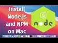 How to Install Node js and NPM on Mac