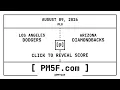 Los Angeles Dodgers LAD Arizona Diamondbacks ARI MLB Final Box Score AUGUST 09 2026
