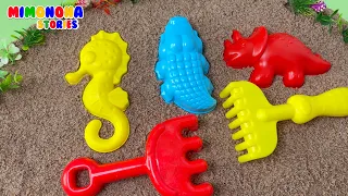 ¡Aprendemos los COLORES con Arena Cinética! 🍦⭐ Moldes, Animales y Dinosaurios | Mimonona Stories