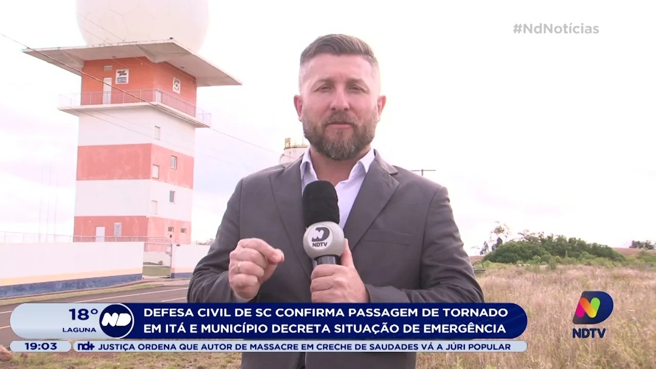 Itá decreta situação de emergência após passagem de tornado na cidade
