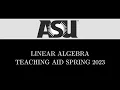 Linear Algebra animations - TA Spring 2023