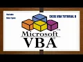 VBA Tutorial 8 Variable and data types in VBA vba for beginners Mastering variable in VBA