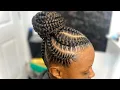 Stitch ponytail feed in braids
