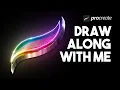NEON Procreate logo - Procreate tutorial