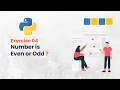 How to check whether a number is Even or Odd in Python