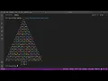 Rainbow Christmas tree in python in 14 lines of code