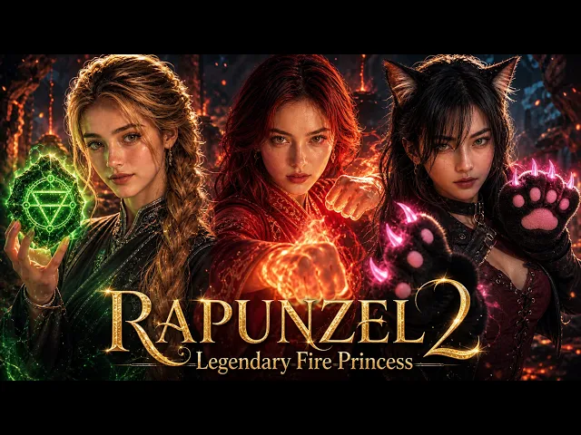 Rapunzel 2 Seraphina Fire Princess Action AI Movie