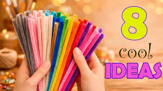 8 COOL IDEAS How to make Chenille Stem Flowers for Home Decor