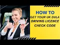 How to get your UK driving licence DVLA check code BeeFree co uk