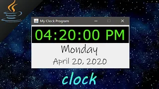 Java clock app