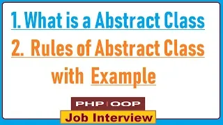 2 What is a Abstract Class Rules of Abstract Class with Example in PHP OOPS