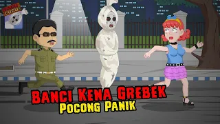 pocong loncat kocar kacir mulkidi ketemu cewek cantik horor lucu viral