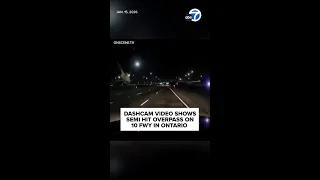 Semi hits 10 Freeway overpass in SoCal