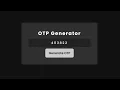 OTP Generator Using HTML CSS and JavaScript