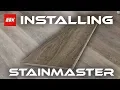 Installing STAINMASTER Washed Oak Locking Luxury Floor and Review - Bathroom Floor
