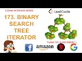 Binary Search Tree Iterator Leetcode 173 THANK YOU FOR 500 SUBSCRIBERS