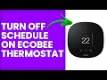 How To Turn Off Schedule On Ecobee Thermostat How To Disable Schedule On Ecobee Thermostat