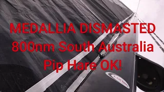 DISASTER in VENDEE GLOBE. Brit, Pip Hares’ IMOCA MEDALLIA DISMASTED 800nm South Australia. Pip OK!