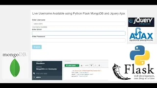 Live Username Available using Python Flask MongoDB and Jquery Ajax