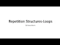Week 4 Repetition Structure while loop in Python
