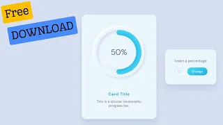 Neumorphic Circular Progress Bar HTML CSS JavaScript Tutorial