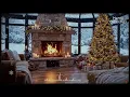 Classic Christmas Instrumentals 🎄 Cozy Fireplace 🔥 Falling Snow & Winter Wonderland