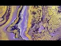 The Brilliance of Violet Pour Painting - Full