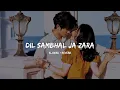 Download Lagu Dil Sambhal Ja Zara (Slowed + Reverb) - Lofi Song