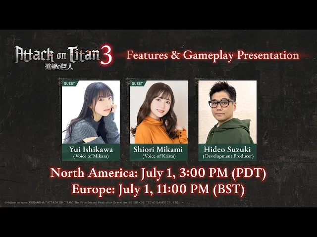 Attack on Titan 3 - Features & Gameplay Presentation