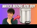 Amazon Basics Round Cylindrical Trash Can With Soft-Close Foot Pedal Review