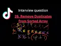 Leetcode 26 Remove Duplicates from Sorted Array Two Pointers Javascript