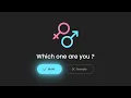 Animated Gender Selection Page Design using Html CSS Custom Styled Radio Buttons