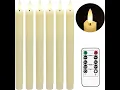 Flickering Flameless Candles with Remote 10 Inch LED Candlesticks