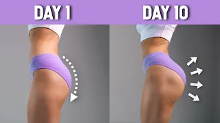 10 Min 10 Days 10 Exercises To GROW BUBBLE BUTT Intense Booty Challenge No Equipment At Home 