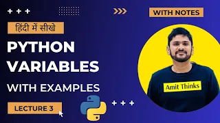 3 Python Variables in Hindi Python Tutorial for Beginners Lecture 3 Amit Thinks 2024