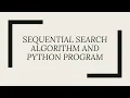 Sequential Search of PYTHON Atharv Korde