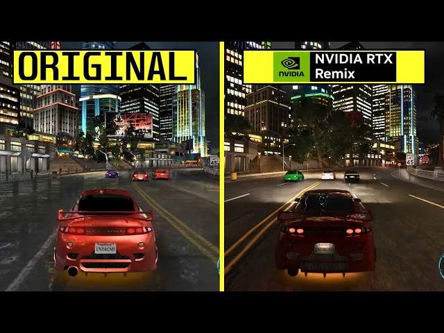 Need For Speed Underground RTX Remix vs Original PC RTX 5080 Graphics Comparison