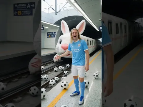 Cute Rabbit train and Haaland